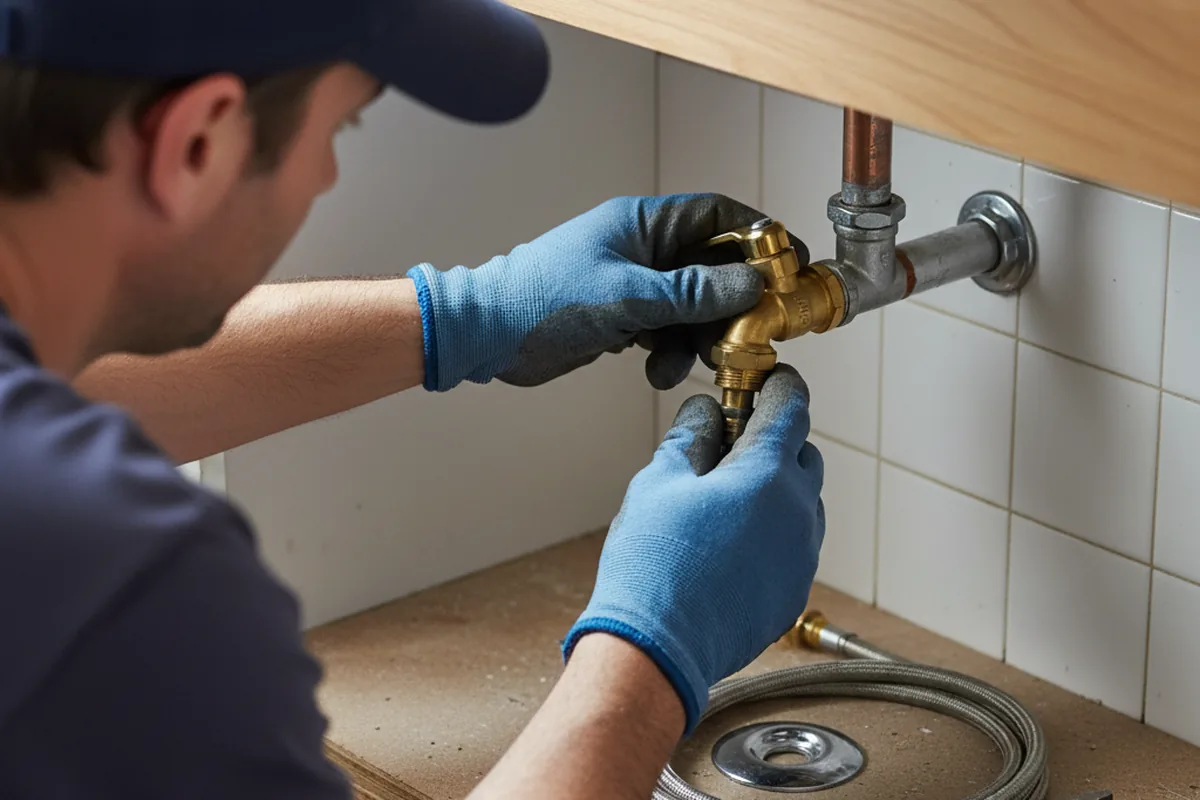 Shutoff valve and fitting work during Burst Pipe Repair in Mountain Home